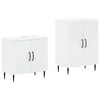 vidaXL 2 Piece Bathroom Cabinet Set HAARLEM White Engineered Wood