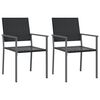 vidaXL 3 Piece Garden Dining Set Poly Rattan and Steel