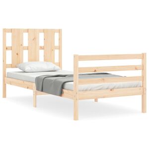 vidaXL Bed Frame without Mattress Single Solid Wood