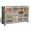 vidaXL Reclaimed Cabinet Solid Wood Multicolour with 16 Drawers