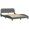 vidaXL Bed Frame without Mattress "Hvar" Dark Grey 152x203 cm Queen Fabric