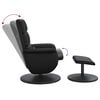 vidaXL Massage Recliner Chair with Footstool Black Faux Leather