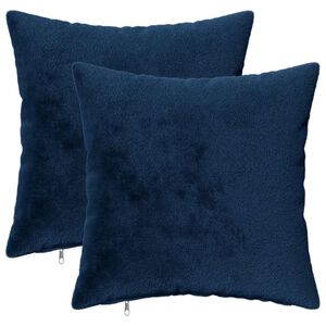vidaXL Throw Pillow 2 pcs HEERLEN Navy Blue 45 x 45 cm Flannel