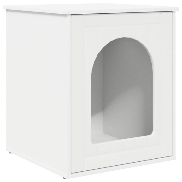 vidaXL Cat House White 53 x 52 x 60 cm Engineered Wood