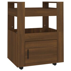 vidaXL Kitchen Trolley High Gloss White 60x45x80 cm Engineered Wood
