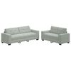 vidaXL 2 Piece Sofa Set with Cushions Light Grey Velvet