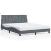 vidaXL Bed Frame without Mattress "Hanko" Dark Grey 152x203 cm Velvet
