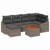 vidaXL Garden Sofa Set 7 pcs Grey Poly Rattan
