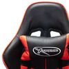 vidaXL Gaming Chair with Footrest Black and Red Artificial Leather