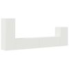 vidaXL 4 Piece TV Cabinet Set White Engineered Wood