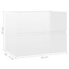 vidaXL 2 Piece Bathroom Furniture Set High Gloss White Engineered Wood