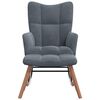 vidaXL Rocking Chair with a Stool Dark Grey Velvet