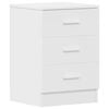 vidaXL Bedside Cabinets 2 pcs White 38x35x56 cm Engineered Wood