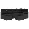 vidaXL Garden Sofa Set with Cushion with Storage Poly Rattan