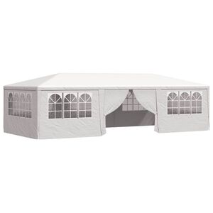 vidaXL Professional Party Tent with Side Walls 4x9 m White 90 g/m&sup2;