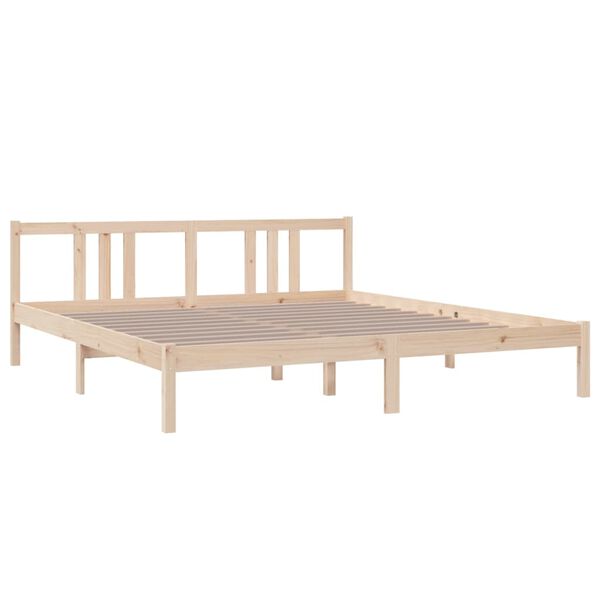 vidaXL Bed Frame without Mattress Solid Wood 180x200 cm Super King Super King Size