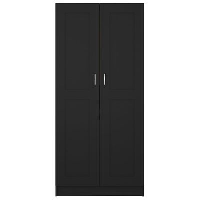 vidaXL Wardrobe Black 82.5x51.5x180 cm Engineered Wood