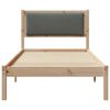 vidaXL Bed Frame with Headboard Dark Grey 90 x 190 cm Solid Pine Wood