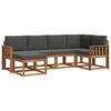 vidaXL Outdoor Sofa Set 6 pcs Natural and Anthracite
