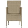 vidaXL Garden Dining Chairs 4 pcs Poly Rattan Beige