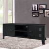 vidaXL TV Cabinet Metal Industrial Style 120x35x48 cm Black