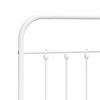 vidaXL Metal Bed Frame without Mattress with Headboard White 135x190cm