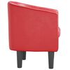 vidaXL Tub Chair Red Faux Leather