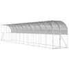 vidaXL Against Wall Chicken Coop Silver 1200 x 150 x 215 cm