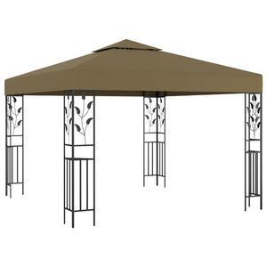 vidaXL Gazebo 3x3 m Taupe 180 g/m&sup2;