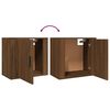 vidaXL Wall-mounted Bedside Cabinet Brown Oak 50x30x47 cm