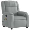 vidaXL Electric Massage Recliner Chair Light Grey Fabric