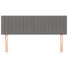 vidaXL Headboards Dark Grey 144x5x78/88 cm Fabric