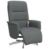 vidaXL Massage Recliner Chair with Footrest Dark Grey Fabric