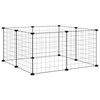 vidaXL 8-Panel Pet Cage Black 35x35 cm Steel