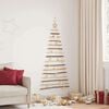 vidaXL Christmas Tree with 80 LEDs Natural 150 cm Solid Ash Wood