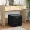 vidaXL Stool Black 41 x 41 x 40 cm Velvet and Engineered Wood