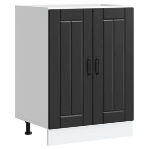 vidaXL Sink Base Cabinet "Lucca" Black Engineered Wood