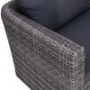vidaXL 8 Piece Garden Lounge Set with Cushions Poly Rattan Grey