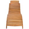 vidaXL Garden Sun Lounger with Cushion Solid Acacia Wood
