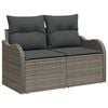 vidaXL Garden Sofa Set with Cushion 6 pcs Grey Poly rattan