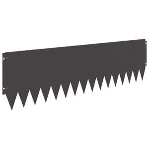 vidaXL Lawn Edging 20 pcs 103 x 30 cm Steel Black