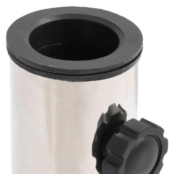vidaXL Parasol Base for &Oslash;38/48 mm Pole Silver Stainless Steel