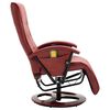 vidaXL Massage Chair Wine Red Faux Leather