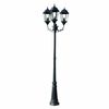 vidaXL Garden Light | Dark Green / Black | Aluminium and Glass | 230 cm tall