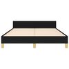 vidaXL Bed Frame without Mattress Black 137x187 cm Double Fabric