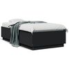 vidaXL Bed Frame without Mattress Black 90x190 cm Single