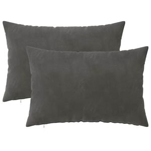 vidaXL Cushion Cover 2 pcs HEERLEN Dark Grey 30 x 50 cm Velvet