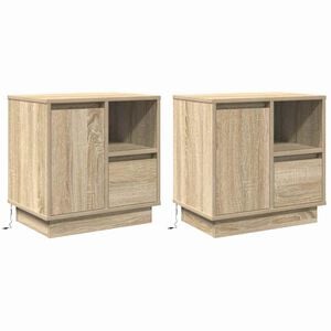 vidaXL Bedside Cabinet 2 pcs Sonoma Oak 50 x 34.5 x 50 cm