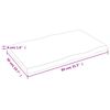 vidaXL Table Top Dark Brown 80x50x(2-4) cm Treated Solid Wood Live Edge