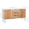 vidaXL Sideboard New York 130.6 x 43 x 73.6 cm Solid pine wood